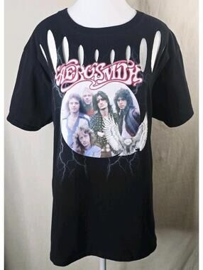 Aerosmith Rag Doll Graphic T Shirt Black 2017 Women’s 1X Rock Band Tee Excellent